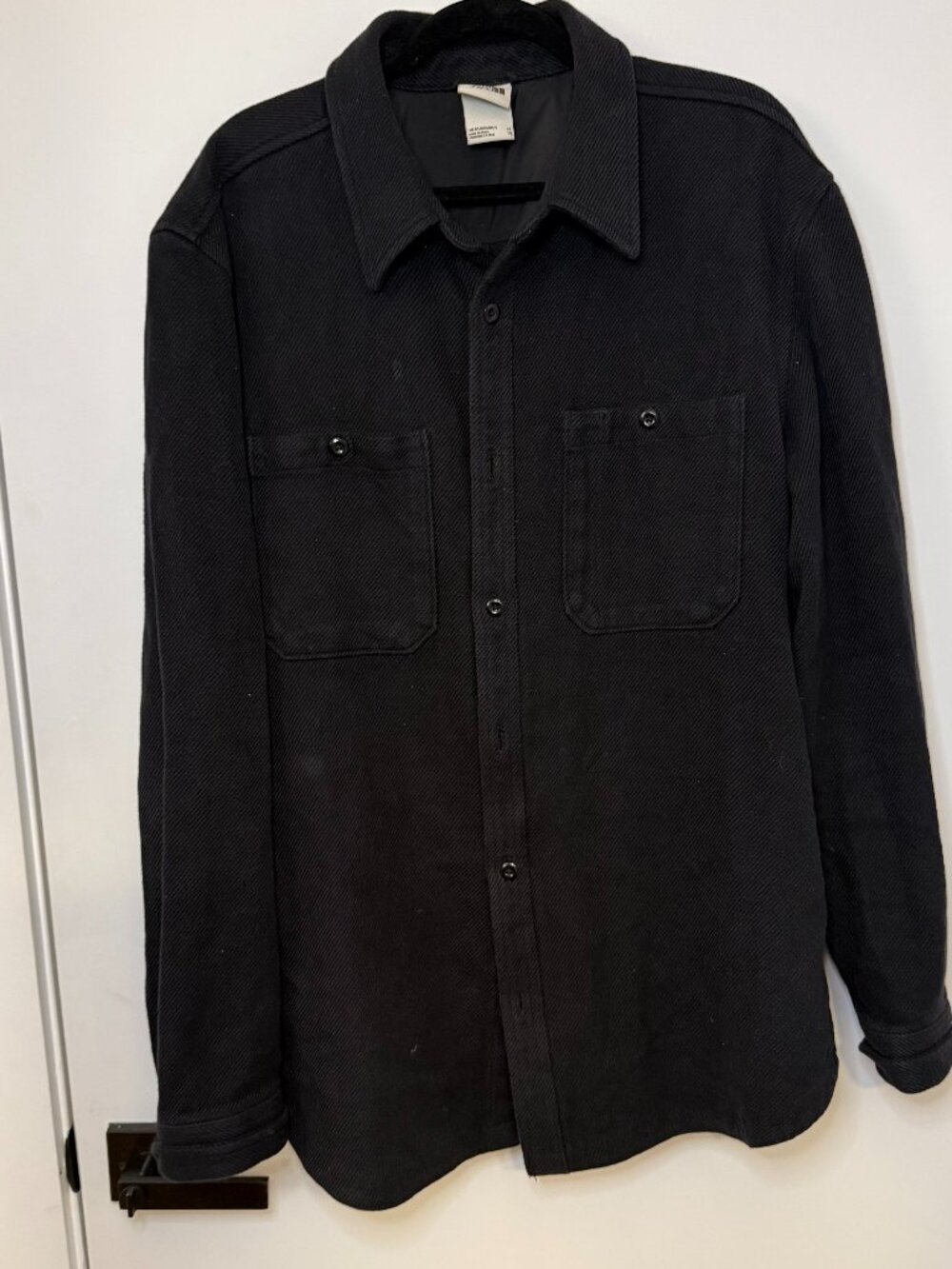 The North Face Valley Twill Flannel Shirt Jacket Black, XL